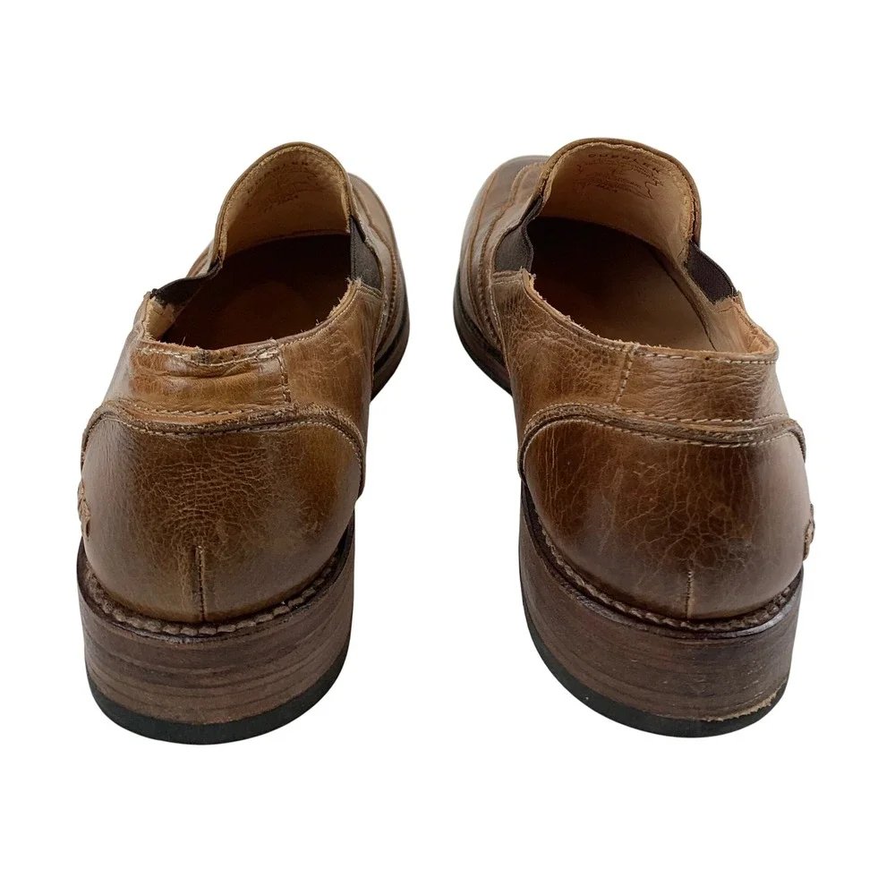 Bed Stu Cobbler Mens Brown Distressed Leather Slip On Loafers Size‎ 11 USA